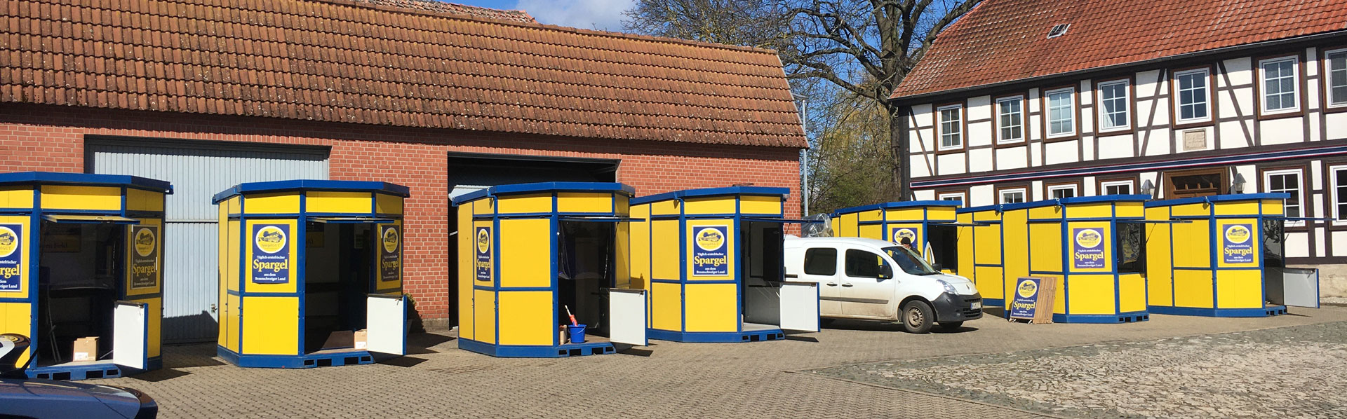 Verkaufstände vorbereiten